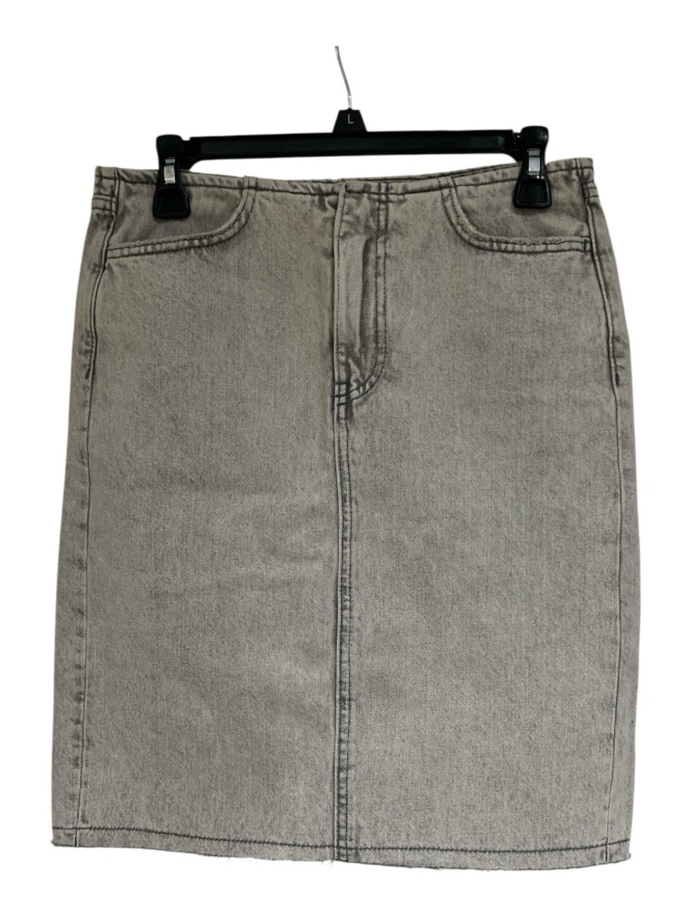 Zara Light Grey Denim Pencil Skirt